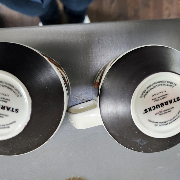 Two Starbucks 2014 Artisan Series Brown and White - Picture 5 of 6